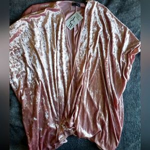 NWT Blush Velvet Kimono